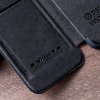 Nillkin Qin Leather Pro Case iPhone 14 Plus kryt fotoaparátu, flipové pouzdro, hnědé