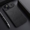 Nillkin Qin Leather Pro Case iPhone 14 Plus kryt fotoaparátu, flipové pouzdro, hnědé