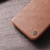 Nillkin Qin Leather Pro Case iPhone 14 Plus kryt fotoaparátu, flipové pouzdro, modré
