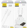 Dudao L4C USB-C / USB-C 30W Kábel 1.2m - Biely