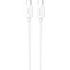 Dudao L4C USB-C / USB-C 30W Kábel 1.2m - Biely