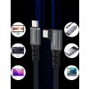 Wozinsky WPS2-UY41S USB-C Thunderbolt 4 240W 2m 4K úhlový kabel - černý