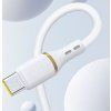 Dudao L25T USB-A na USB-C Silikónový kábel 5A, 1m, biely