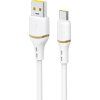Dudao L25T USB-A na USB-C Silikónový kábel 5A, 1m, biely