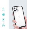 Průhledný 3v1 kryt s gelovým rámem pro iPhone 12 Pro, černý