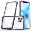 Průhledný gelový kryt 3 v 1 pro iPhone 12 Pro s modrým rámečkem