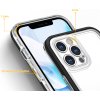 Průhledný gelový kryt 3v1 pro iPhone 12 Pro Max s rámečkem černý