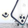 Priehľadný 3v1 kryt s gélovým rámom pre iPhone 12 Pro Max s modrým rámom