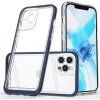 Priehľadný 3v1 kryt s gélovým rámom pre iPhone 12 Pro Max s modrým rámom