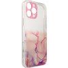 Mramorový gélový kryt pre iPhone 12 Pro Max, mramorovo ružový