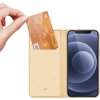 Pouzdro Dux Ducis Skin Pro typu Bookcase pro iPhone 13 mini zlaté barvy