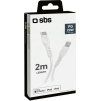 SBS TECABLELIGTC2W USB-C - Lightning kábel 2 m - biely