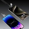 Kábel Dudao L20 Pro 4 v 1 USB-A / USB-C - Lightning / USB-C - čierny