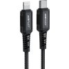Acefast C4-01 Lightning - USB-C PD kabel 30W 3A 480Mb/s 1,8m - černý