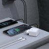 Dudao A28PCEU PD 45W GaN 2xUSB-C nástenná nabíjačka s USB-C káblom - biela