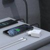 Dudao A27MaxCEU PD QC 35W USB-A USB-C nástenná nabíjačka s káblom USB-C - biela