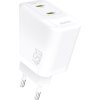 Dudao A28PEU PD 45W GaN 2xUSB nástěnná nabíječka - bílá