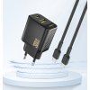 Dudao A27TEU PD 30W GaN USB-A USB-C nástenná nabíjačka - čierna