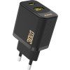 Dudao A27TEU PD 30W GaN USB-A USB-C nástenná nabíjačka - čierna