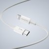 GaN Dudao A30EUL 30W USB-A / USB-C nabíječka do zásuvky + USB-C - Lightning kabel - bílá