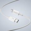 GaN Dudao A30EUL 30W USB-A / USB-C sieťová nabíjačka + USB-C - Lightning kábel - Biela