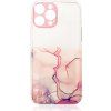 Gélový kryt Marble pre iPhone 12 Pro, mramorovo ružový