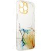 Gélový kryt Marble pre iPhone 12 Pro, oranžový mramor