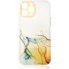 Gélový kryt Marble pre iPhone 12 Pro, oranžový mramor