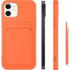Silikonové pouzdro na karty a dokumenty pro iPhone 12 Pro, červené