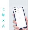 Průhledný gelový kryt 3 v 1 pro iPhone 12 s modrým rámečkem