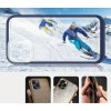 Průhledný gelový kryt 3 v 1 pro iPhone 12 s modrým rámečkem