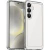 Puzdro Outer Space s gélovým rámom pre Samsung Galaxy S25 – číra čierna