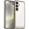 Puzdro Outer Space s gélovým rámom pre Samsung Galaxy S25 – číra čierna