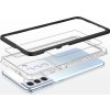 Průhledný silikonový kryt 3v1 pro Samsung Galaxy S23+ s černým rámečkem
