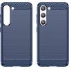 Silikónový karbónový kryt pre Samsung Galaxy S23+, modrý