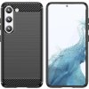 Silikonový kryt Carbon Case pro Samsung Galaxy S23+, flexibilní, karbonový, černý