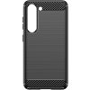 Silikonový kryt Carbon Case pro Samsung Galaxy S23+, flexibilní, karbonový, černý