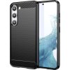 Silikonový kryt Carbon Case pro Samsung Galaxy S23+, flexibilní, karbonový, černý
