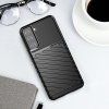 Silikónové ochranné puzdro Thunder Case pre Samsung Galaxy S23+, čierne