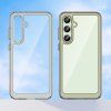 Puzdro Outer Space s gélovým rámom pre Samsung Galaxy S24 FE – číra čierna