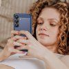 Karbónový kryt pre Samsung Galaxy S25+ – modrý