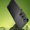 Silikónový pancierový kryt Thunder pre Samsung Galaxy S25+ – čierny
