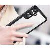 Puzdro Outer Space pre Samsung Galaxy A36 s flexibilným rámom – čierne