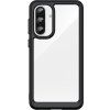 Puzdro Outer Space pre Samsung Galaxy A36 s flexibilným rámom – čierne