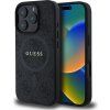 Guess PU Leather 4G Colored Ring MagSafe Zadný Kryt pre iPhone 16 Pro Max Black