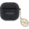 Guess 4G Script PC/PU Charm Pouzdro pro AirPods 4 Black