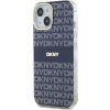 DKNY PC/TPU Repeat Pattern Tonal Stripe Magsafe Zadný Kryt pre iPhone 13 Blue