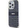 DKNY PC/TPU Repeat Pattern Tonal Stripe MagSafe zadný kryt pre iPhone 13 Pro Max, čierny
