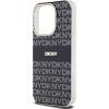 DKNY PC/TPU Repeat Pattern Tonal Stripe MagSafe zadný kryt pre iPhone 13 Pro Max, čierny