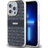 DKNY PC/TPU Repeat Pattern Tonal Stripe MagSafe zadný kryt pre iPhone 13 Pro Max, čierny